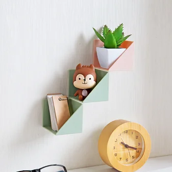 

2 Sets Storage Rack Nordic Style Wall Hanging Decorative Bathroom Shelf Kitchen Shelf Storage Rack Wall Decor Storage