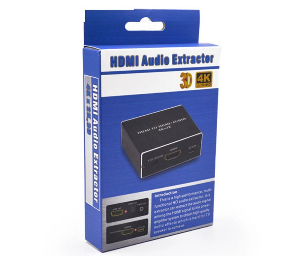 4K x 2K HDMI аудио экстрактор конвертер сплиттер в оптический TOSLINK SPDIF + 3 5 мм стерео