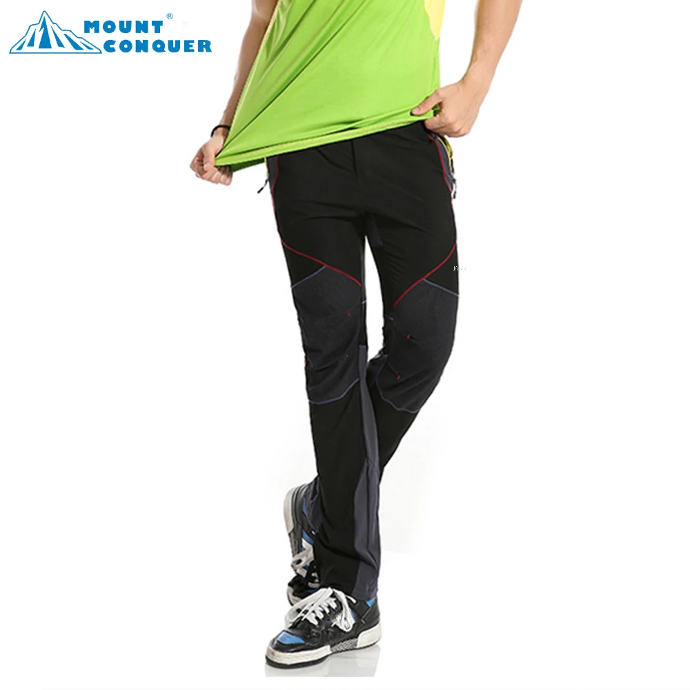 Men's Spring Summer Elastic Camping Trekking Fishing Thin Trousers