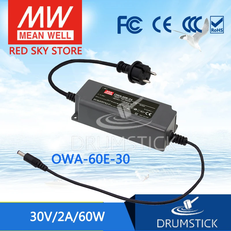 

MEAN WELL OWA-60E-30 30V 2A meanwell OWA-60E 30V 60W Single Output Moistureproof Adaptor Euro Type