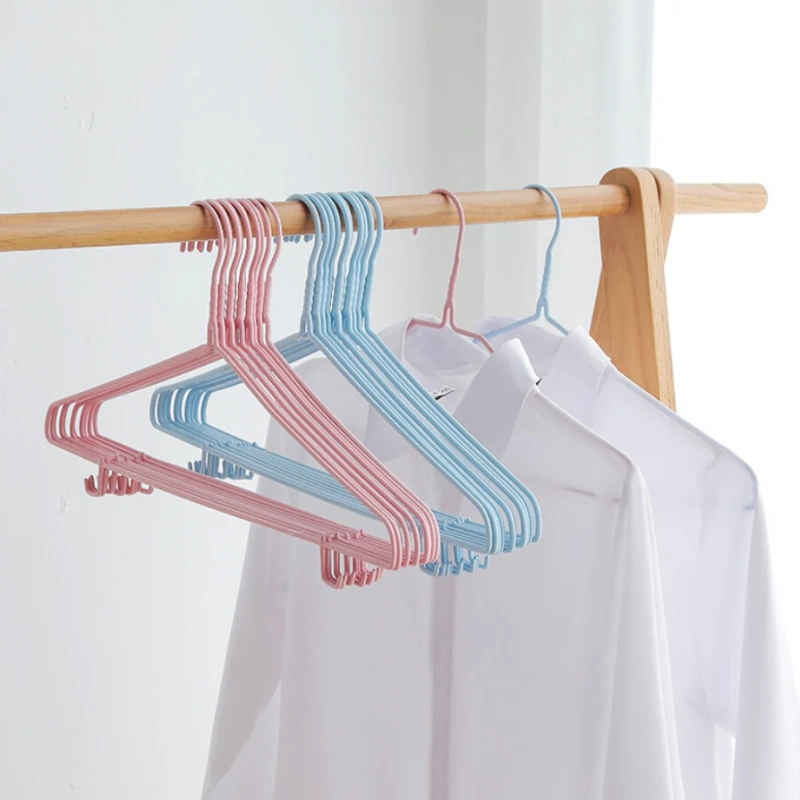 

10pcs/lot Durable Hanger With Hooks Hangers Plastic Non-Slip Underwear Hanging Bedroom Bathroom Clothes Hanger With Hooks