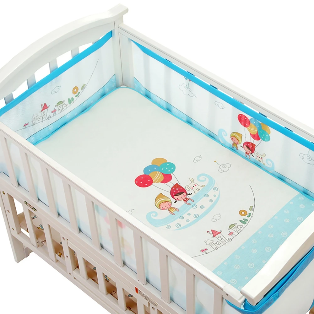 

Baby Bed Cartoon Crib Bumper Babies Summer Cute Breathable Bumpers Kid Bedding Set infant Bedding Sets Child Bed Around Bumper