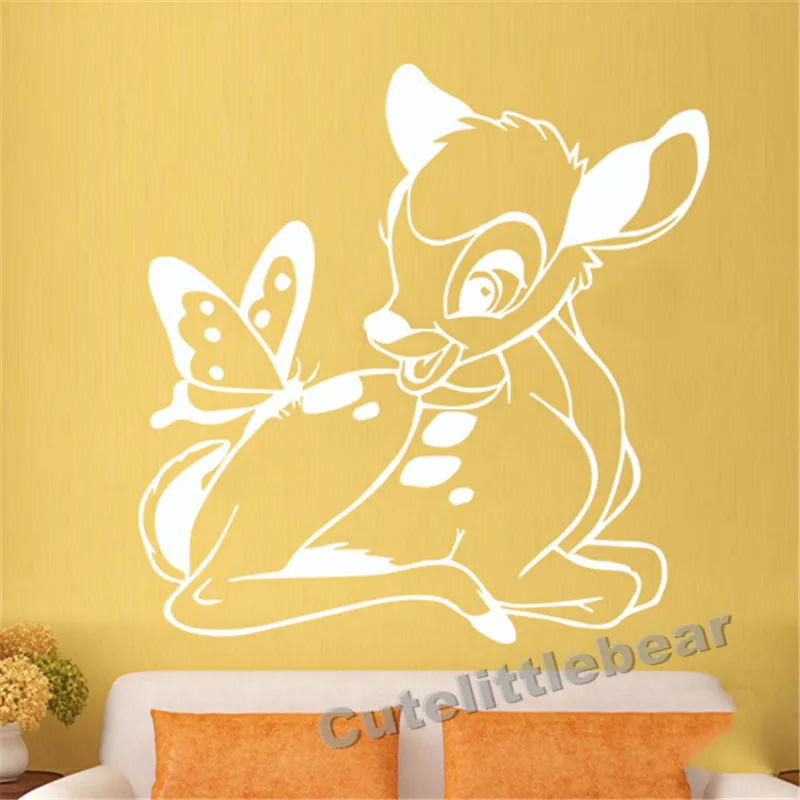 Оконные стены автомобиля дисплей Bambi олень контур вырезать наклейка виниловая