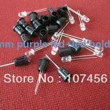 100 шт 5 мм круглый светодиодный 5 мм фиолетовый светодиодный+ светодиодный держатель 5 мм светоизлучающий диод водная прозрачная линза светодиодный светильник