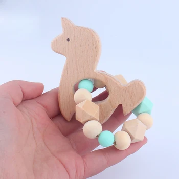 

Pacifier Clip Baby Beech Toy Silicone Nipple Chain Set With Teether Wooden Pacifier Clip Chain Beech Teether Products Toys