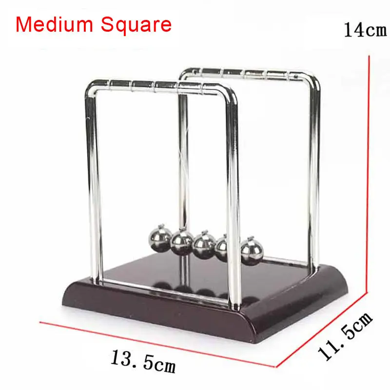 Early Fun Development Educational Toy Gift Newtons Cradle Steel Bumper Balance Ball Physics Science Pendulum For Desk Decor U3 