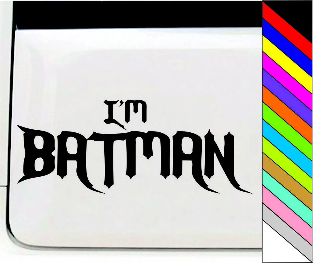 

Black I'm Batman Funny window Sticker Vinyl Decal 17.5x7.5cm