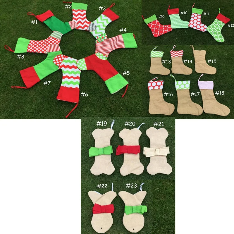 

Christmas Gifts Bags Xmas Chevron Stripe Stocking Sock Wrap Bag Ornaments Decorative Bags Decorations W7507
