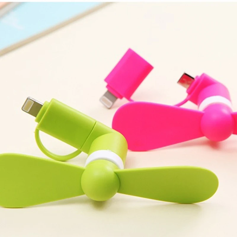 2 в 1 мини USB вентилятор для телефона 8 контактов|USB-гаджеты| |