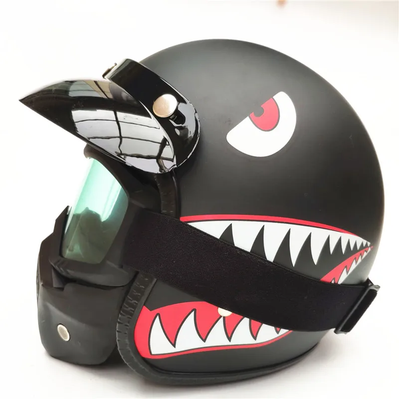 

Motorcycle Retro Harley Helmet Chopper Vintage Casco Moto Chopper Open Face Helmets Motor bike Scooter Casco DOT Approval