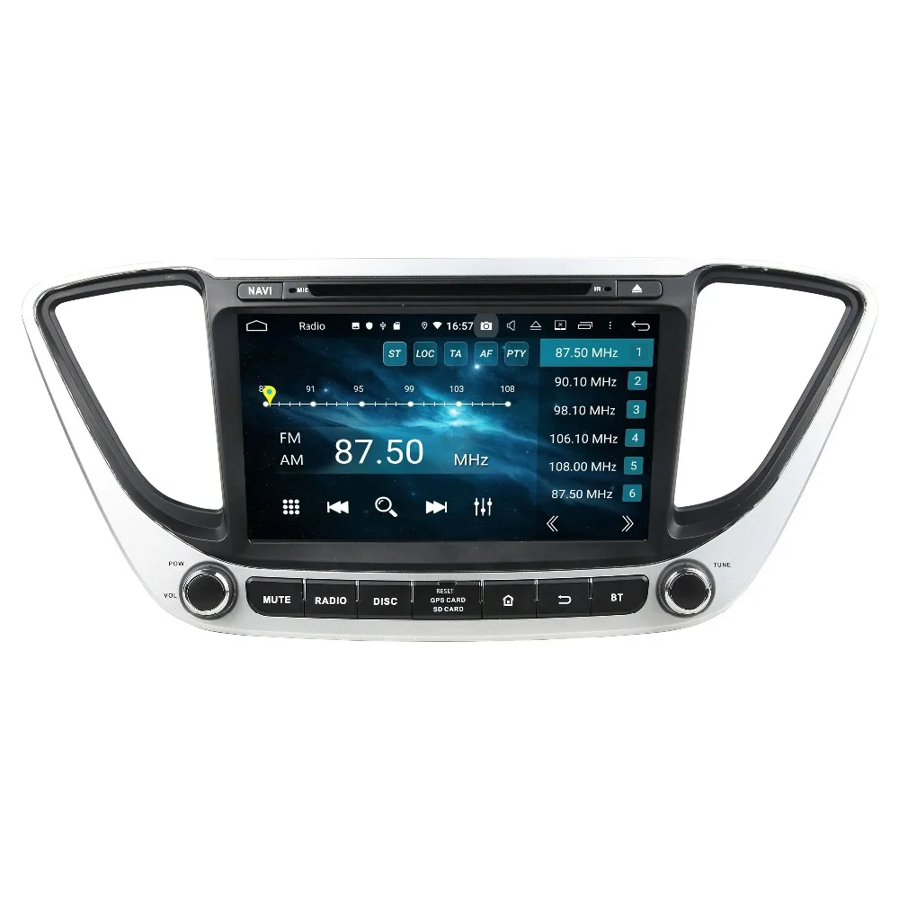 Best DSP 4GB RAM Octa Core 8" Android 9.0 Car Audio dvd Player for Hyundai Verna Solaris 2017 2018 Radio GPS Bluetooth 4.2 WIFI 7