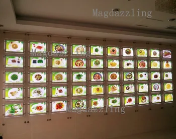 

30Units Suspended Cable LED Window Display, Acrylic Poster Frame Cable Kits System,LED Acrylic Poster Holer For Real Esate Agent