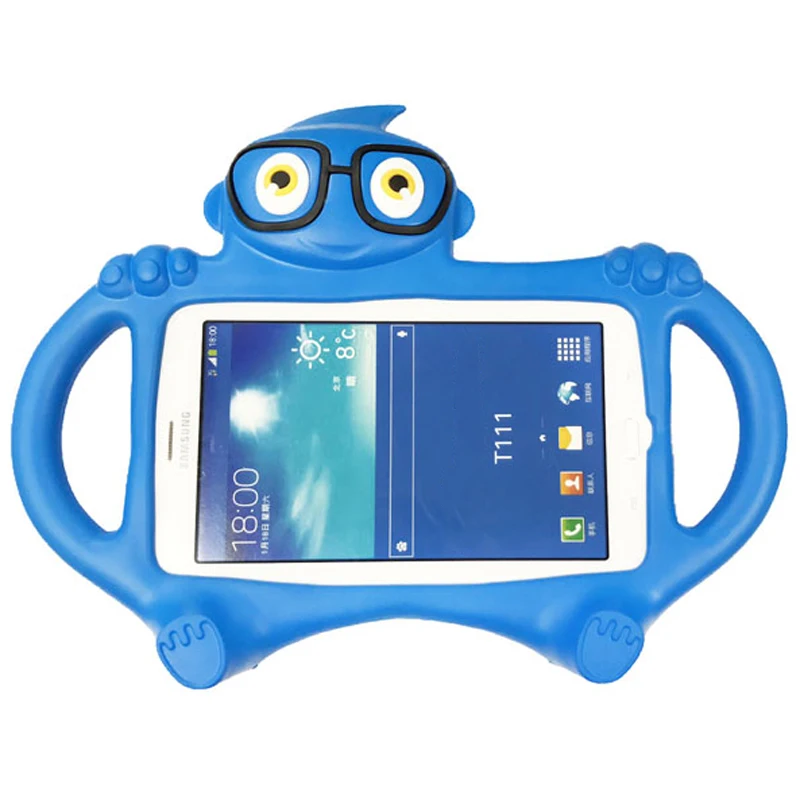 Милые Мультяшные детские силиконовые чехлы для планшетов Samsung Galaxy Tab3 Lite