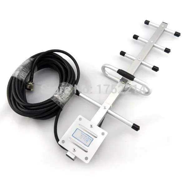 GSM 980 Signal Repeater 900 mhz Mobile Phone Signal Booster Cell Phone Amplifier+ yagi Antenna 10M Cable LCD Display