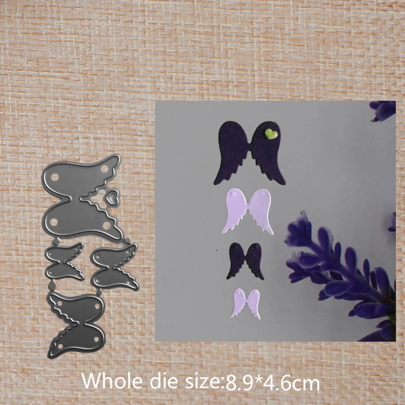 

4 pcs Wing Metal Cutting Dies DIY Scrapbook Album Photo Cards Decoration Embossing Stencils 89*46 mm