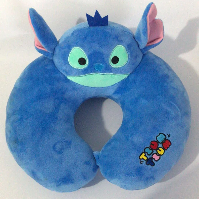 Disney Stitch Микки Минни Маус пух KT Tusm мультяшная u-образная подушка для вождения обеденная подушка для шеи подарок на день рождения 30x30 см