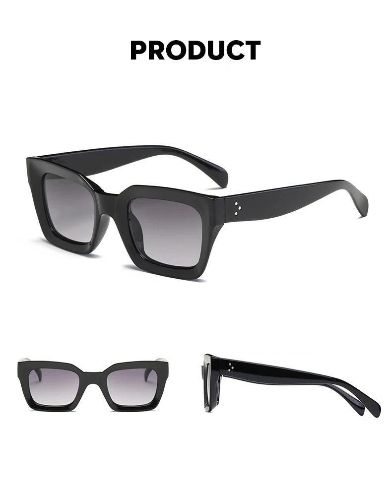 DAVE Ретро Квадратные Солнцезащитные очки женские брендовые дизайнерские Роскошные прямоугольные солнцезащитные очки классические заклепки женские очки Gafas de sol UV400