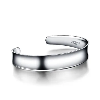 

Unisex viking 925 sterling silver bracelet Concise style Smooth surface design The young fashion jewelry love bangle