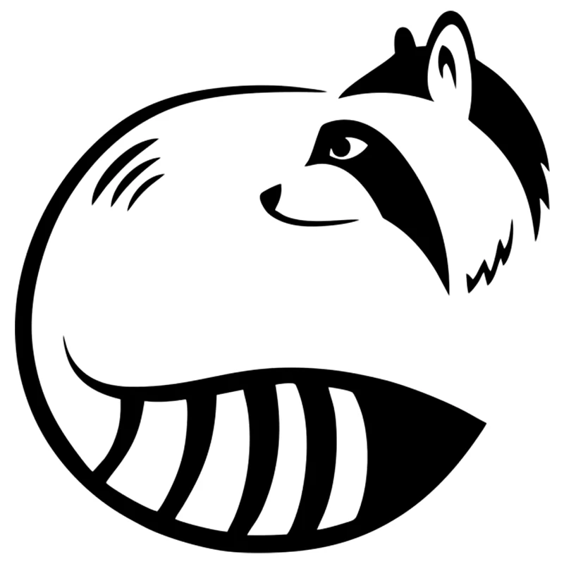 

CK2898#15*15.2cm Raccoon stylization funny car sticker vinyl decal silver/black car auto stickers for car bumper window car