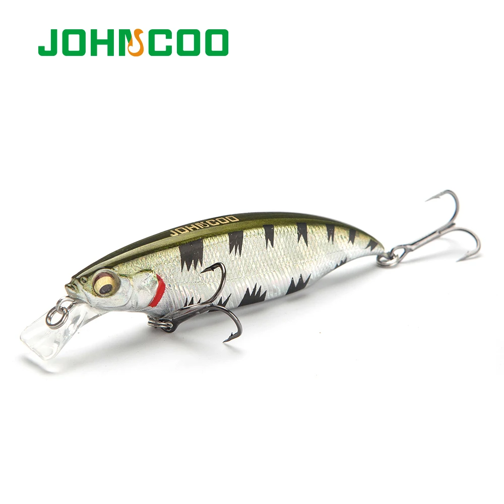 JOHNCOO 1 шт. 2018 жесткая рыболовная приманка 80 мм 10 5 г плавающая Минноу 3D глаза