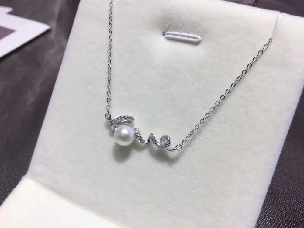 925 Sterling Silver Fashion Pearl Necklace Mounting, Nice Quality