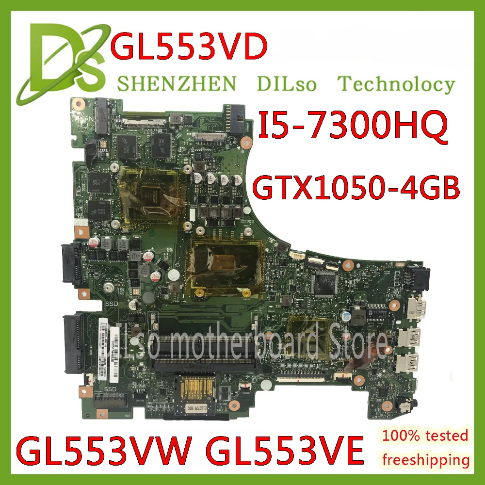  KEFU GL553VD For ASUS GL553V GL553E GL553VW laptop motherboard GL553VD mainboard I5-7300HQ GTX1050-