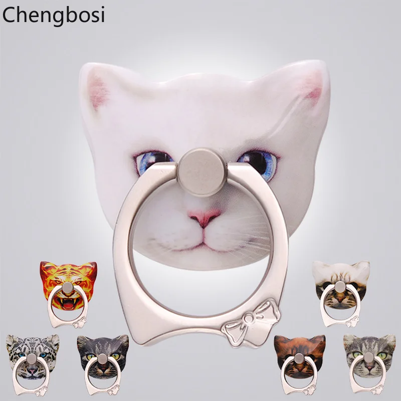 

Cute Cat 360 Degree Adjustable Finger Rings Smartphone Phone Stand Holder Mobile Phone Holder Stand for IPhone Xiaomi Samsung