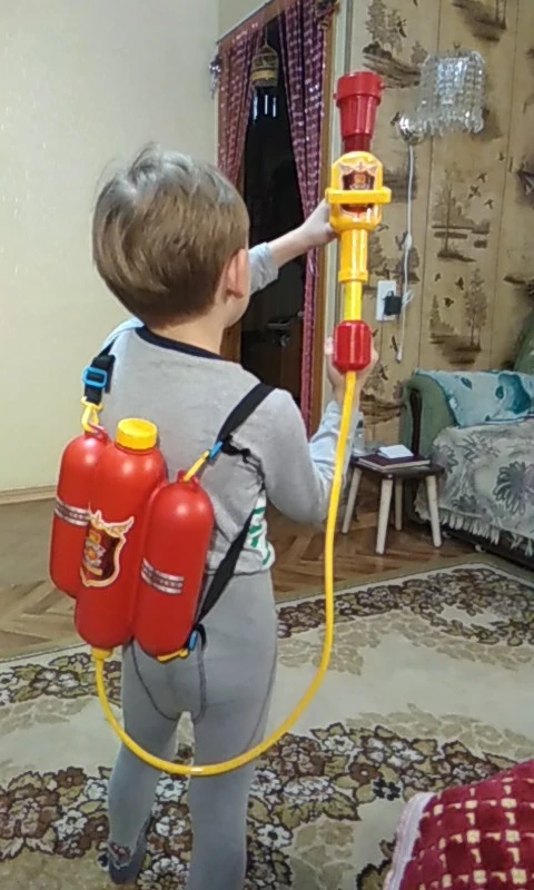 Рюкзак игрушка Пожарник водяной пистолет опрыскиватель белки для детей лето|toy