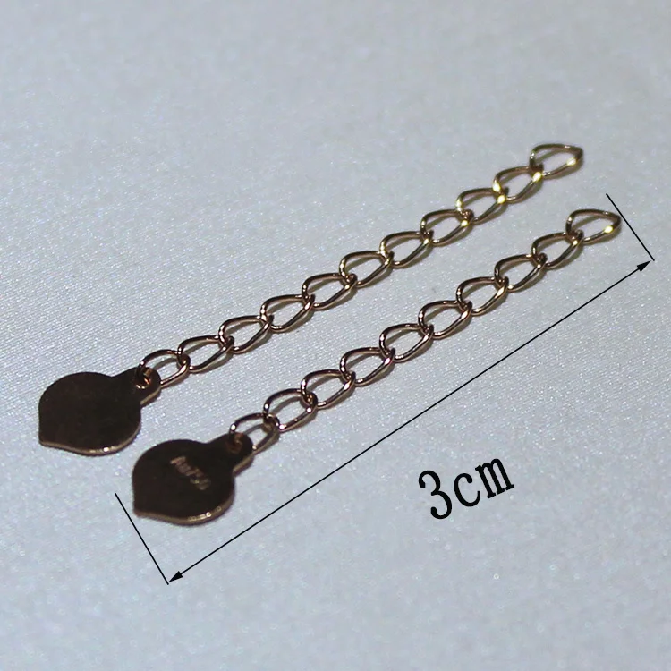 Первое шоу 3 мм Длина ожерелье Удлиняющая цепь 18 К Желтое золото металл для браслета цепь с вытянутыми звеньями оптом для DIY ювелирных изделий