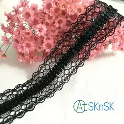 Новые lace300 двор 3 см ширина ткани DIY аксессуары в нигерийском стиле кружевной отделкой африканский гипюр черный кружевной лентой доставка DHL