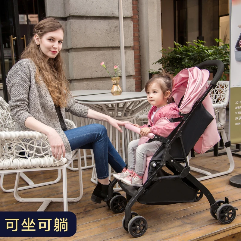 one hand push stroller