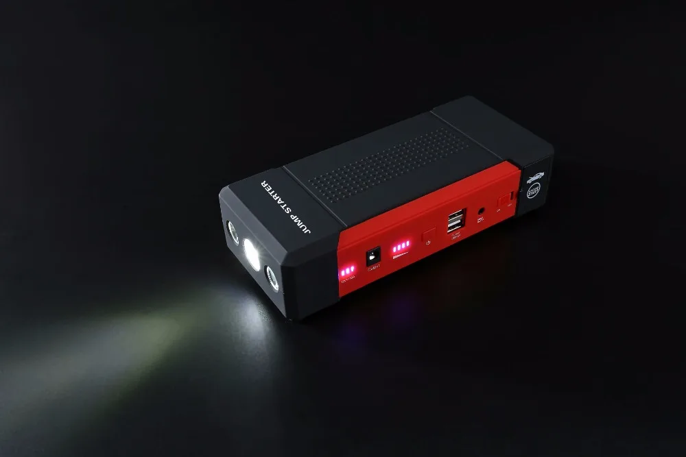 Updated 24000mah 1000A Peak Jump Starter LED Flashlight Power Bank Auto Battery Supply Phone Power
