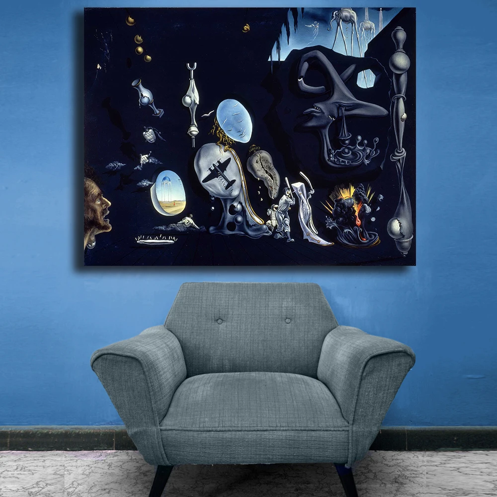 Salvador Dali Uranium и Atomica Melancholica Idyll искусство для гостиной украшение дома картина маслом на холсте настенная живопись