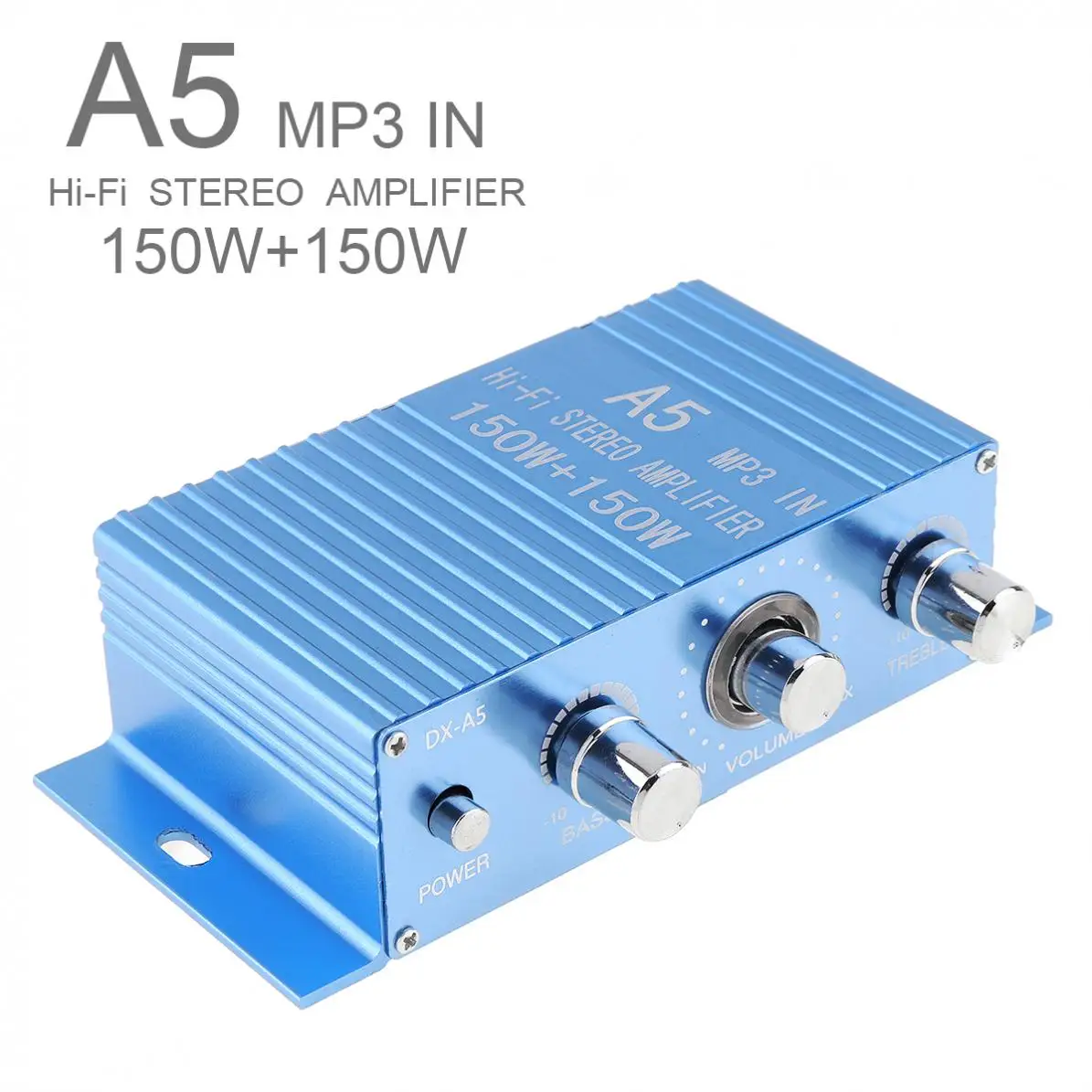 A15 DC12V 2.0 Two Channel MP3 in Hi-Fi Stereo Amplifier 150W + 150W with 3.5AUX Interface for Car / MP3 / PC / CD / Speakers