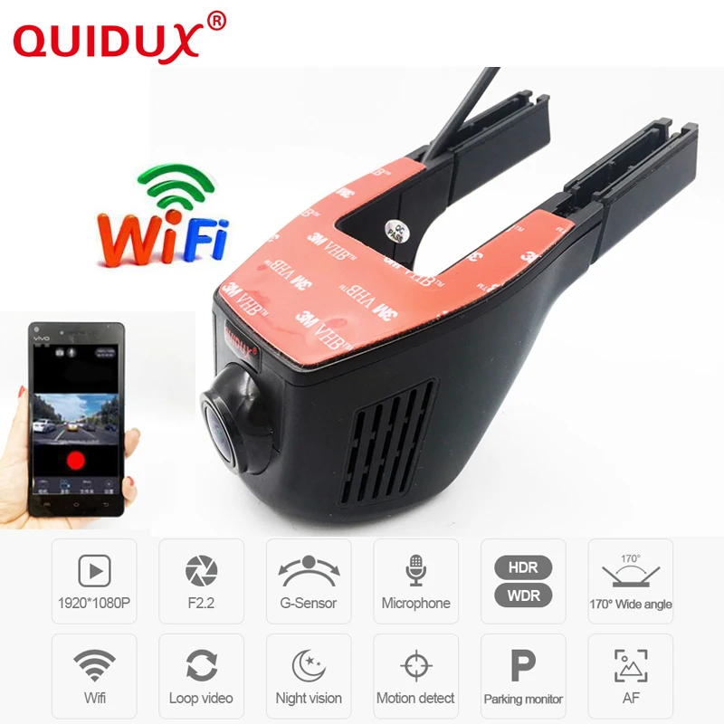 QUIDUX Novatek 96658 Full HD 1080P Universal font b Car b font DVR Wifi Camera font
