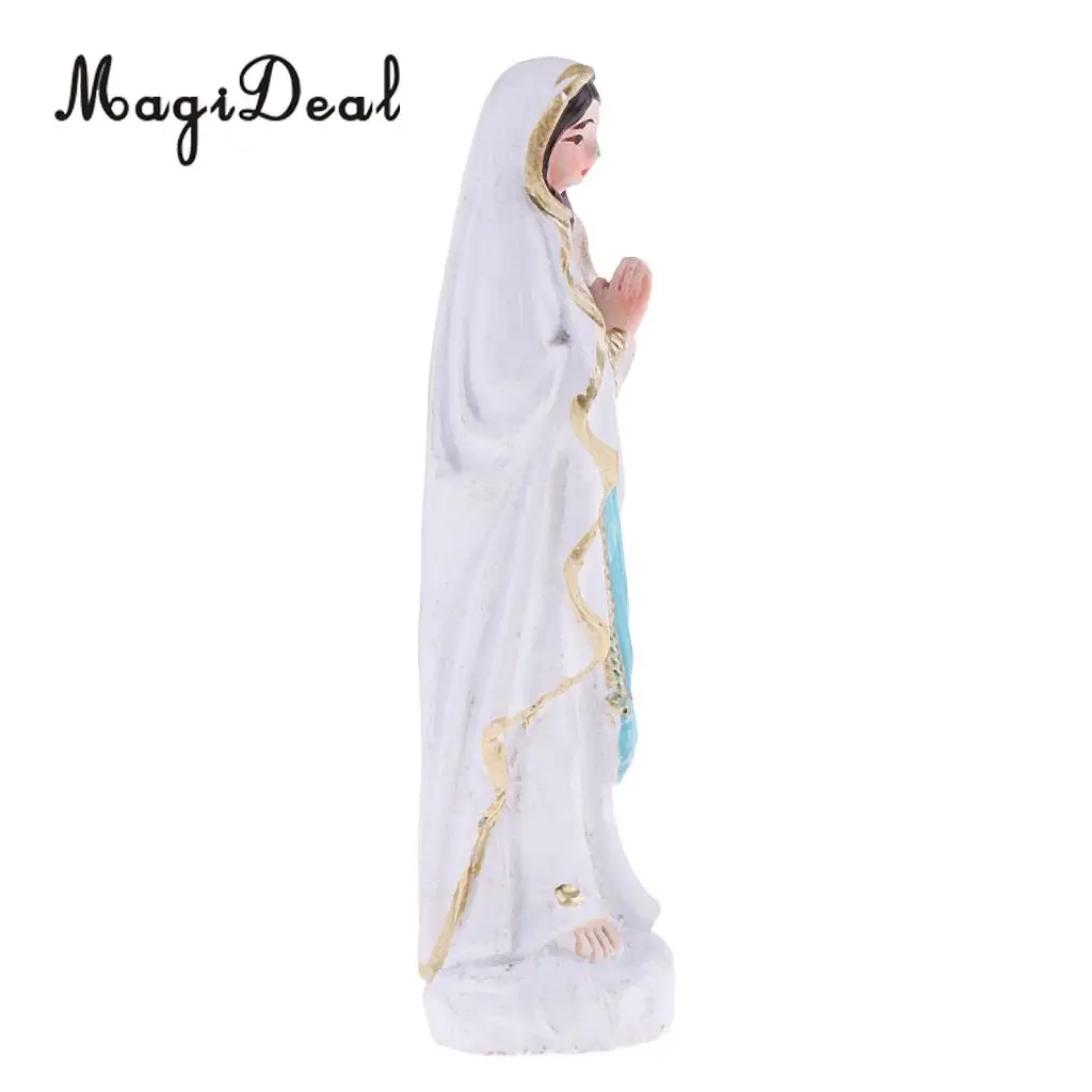 MagiDeal Resin Virgin Mary Figure Statue Sand Table Model Miniature for Garden House Yard Diorama layout Acce Collectible Gift