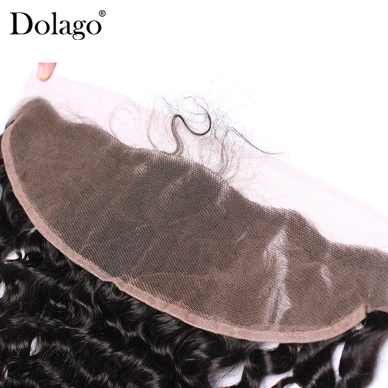 13x4 Lace Frontal Closure With Baby Hair Deep Wave Closure Brazilian Hair Pre Plucked 100% Human Remy Hair Dolago