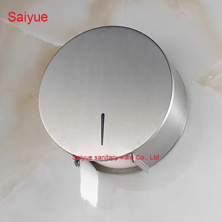 

Modern Charming Round wall Mounted Bathroom Accessories Stainless Steel 304 Toilet Paper Holder Tissue Roll porte-papier Box