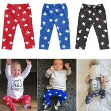 Штаны с принтом звезды для новорожденных мальчиков и девочек, трехцветные штаны, Bebe, пижамные штаны, повседневные штаны