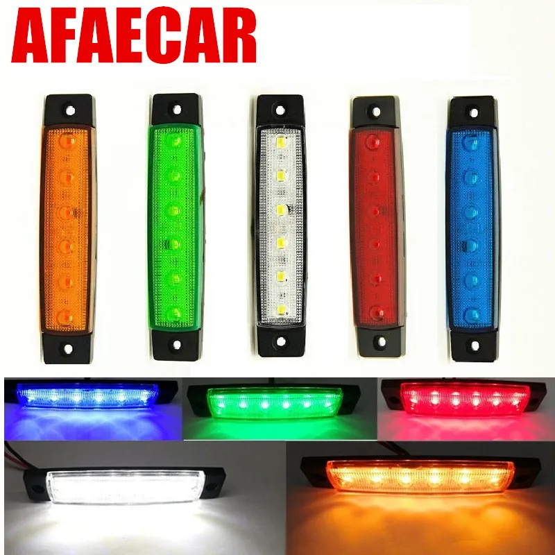 YUK 10 Pcs 3.8" 6 LED Side Led Arker Trailer Arker Lights For Trucks