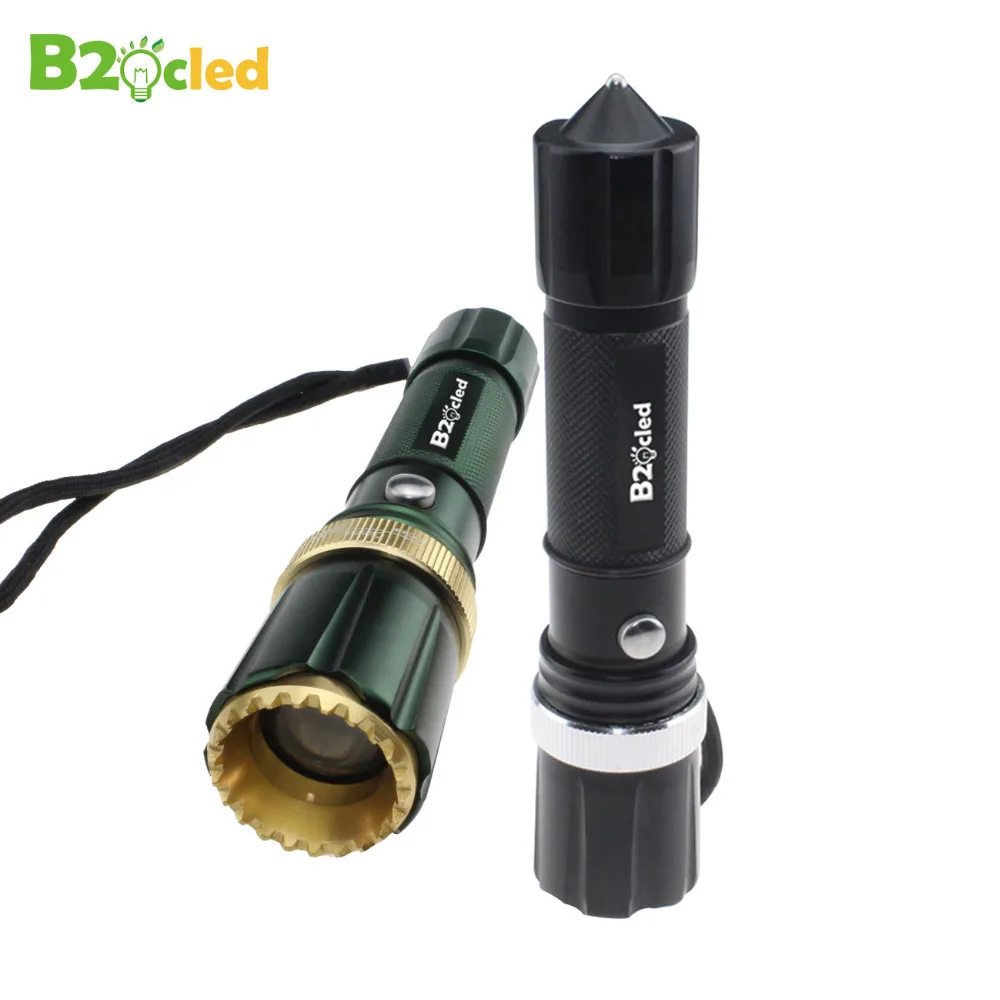 High quality ultra bright LED flashlight with Tail hammer 18650