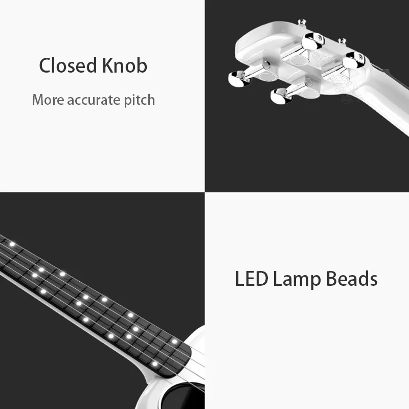 Xiaomi Mijia Populele 2 светодиодный смарт сопрано Гавайские гитары укулеле концертные Bluetooth укулеле 4 струны 23 дюймов Акустическая Электрогитара