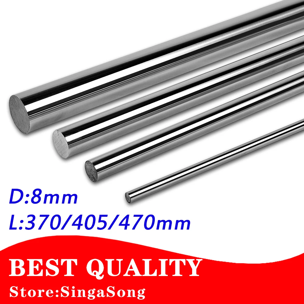 

8mm linear shaft L 370/405/470mm Linear rail round shaft 8mm linear guide rail for 2pcs each length