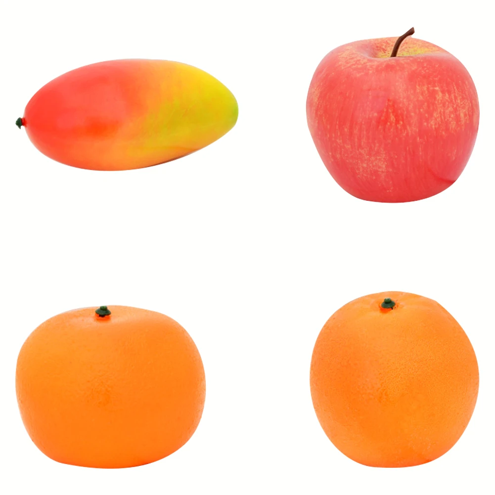Artificial Fruit Simulation Set Fake Lifelike Mango Orange Apple Home Kitchen Cabinet Decoration Real Touch Fruits 4 | Дом и сад