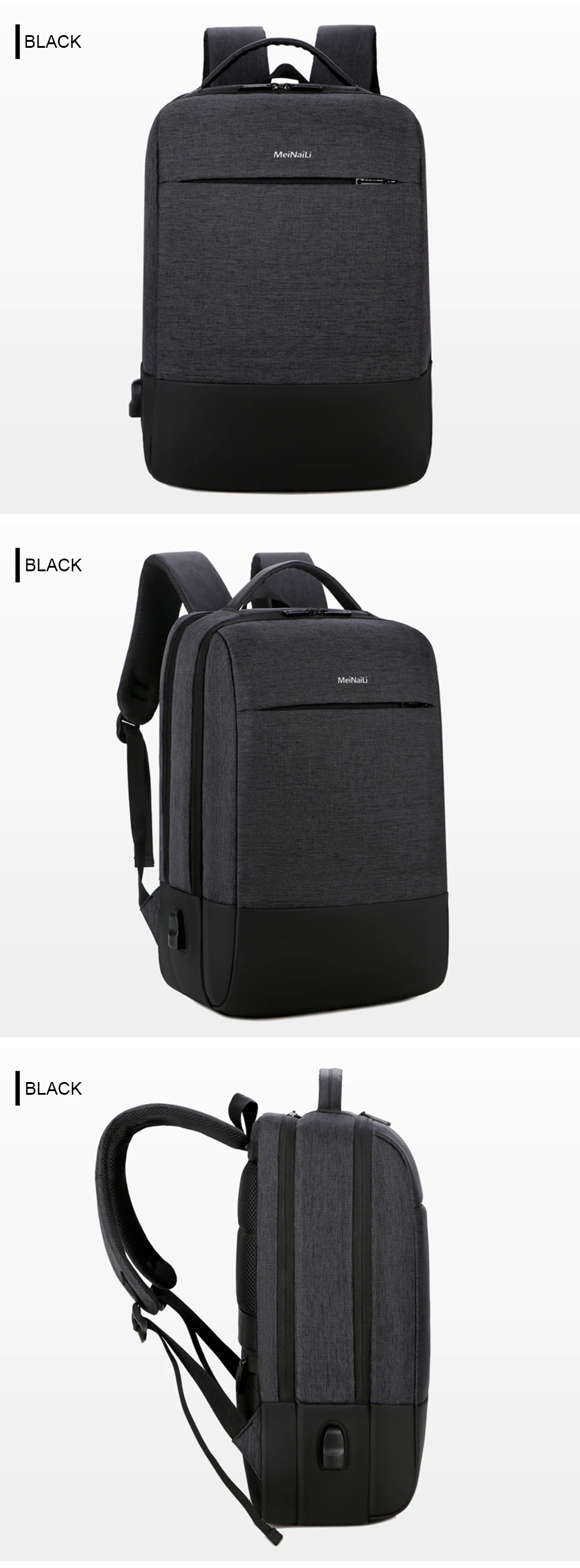 Business Backpack Travel Backpacks 15.6 Inch Laptop Notebook Back Pack Men Waterproof Bagpack Office Women Male USB Charging Bag (8)