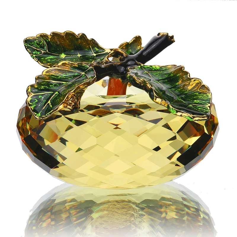 Buy Crystal Apple Paperweight Glass Paperweight Fruit Crafts Gifts Art