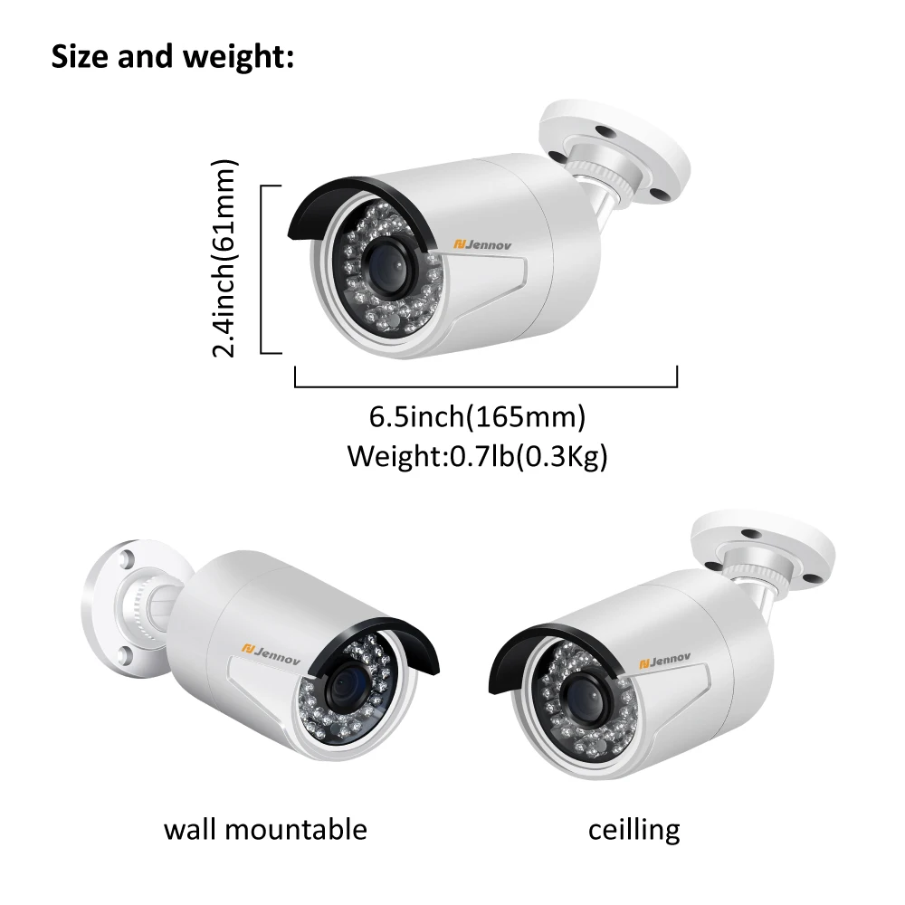 Камера видеонаблюдения Jennov инфракрасная камера безопасности 4 канала 5 МП DVR AHD P2P