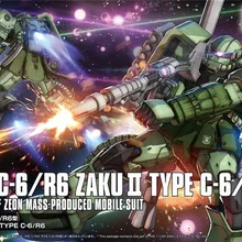 Bandai Gundam 1/144 HG ZAKU II тип C-6/R6 мобильный костюм собрать модель наборы фигурки Детские игрушки