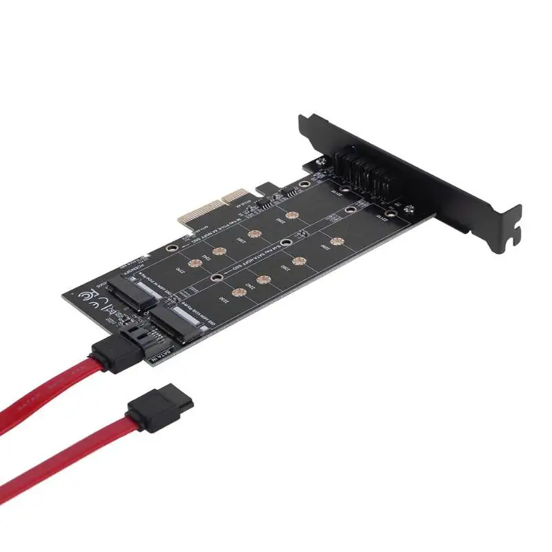 Адаптер SSD PCI E 4X к NGFF преобразователь карты B + M key M.2 sata base ssd NVME pcie адаптер для