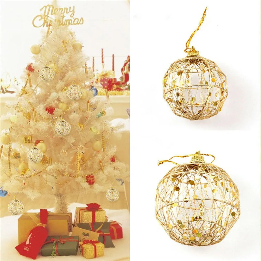 6Pcs Christmas Tree Xmas Balls Decoration Baubles Party Wedding Ornament Pretty Gold Home Decor Christmas Tree Decor Ball